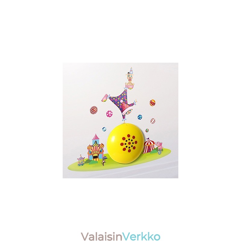 Klovni korkean lämpötilan kestävä muovivalo ja 10 C voi irrottaa Creative 3D-tapetit seinävalaisin
