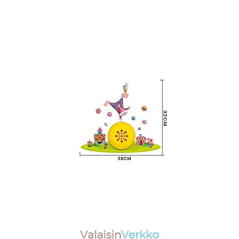 Klovni korkean lämpötilan kestävä muovivalo ja 10 C voi irrottaa Creative 3D-tapetit seinävalaisin