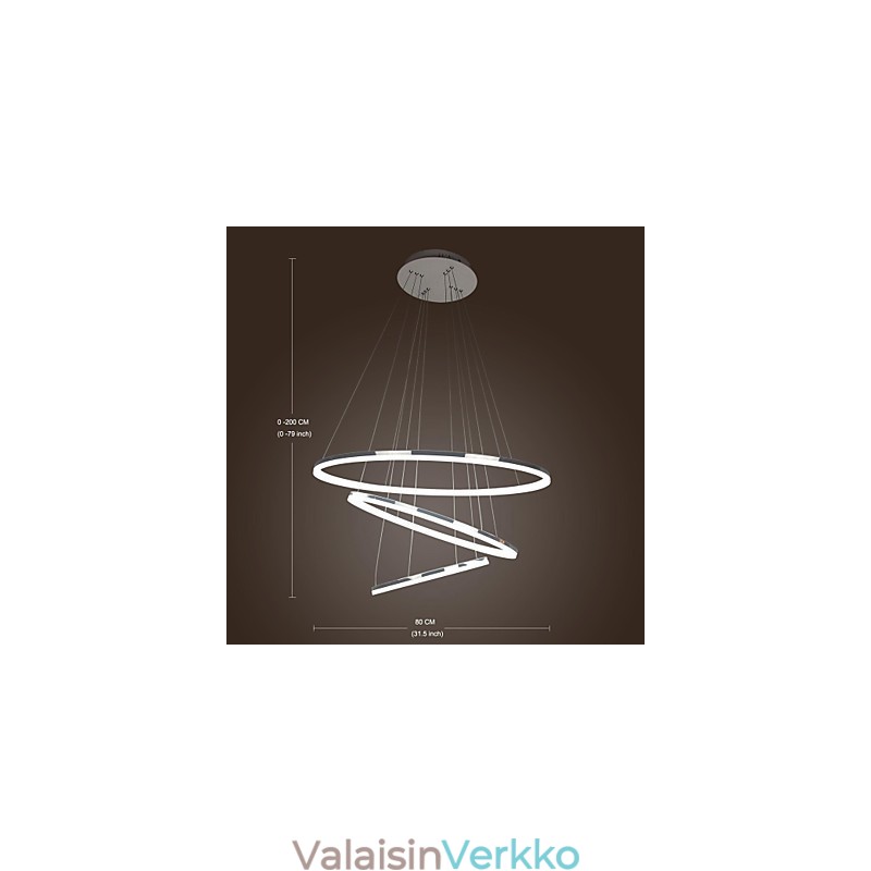 70 W moderni nykyaikainen mini-tyylinen galvanoitu metalliriippuvalaisin