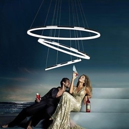 70 W moderni nykyaikainen mini-tyylinen galvanoitu metalliriippuvalaisin