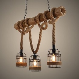 American Country Retro Bambu kolmen pään köysikruunu
