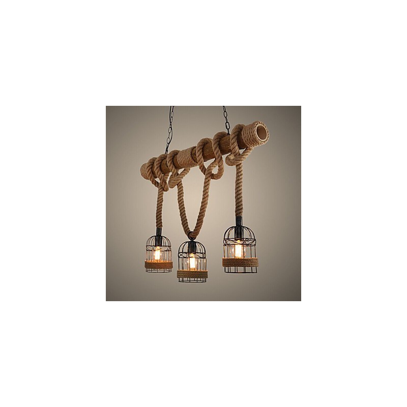 American Country Retro Bambu kolmen pään köysikruunu