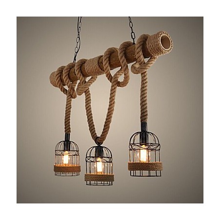 American Country Retro Bambu kolmen pään köysikruunu American Country Retro Bambu kolmen pään köysikruunu