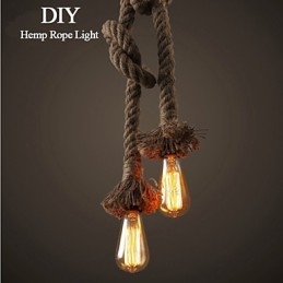 1 Kevyt DIY Art hamppuköysi Kevyt luova hamppuköysikruunu