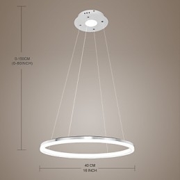 Moderni design riippuvalaisin Korkealaatuinen akryyli yksirengas istuvuus