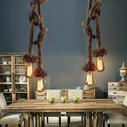 Pendant Lights 2 Lights Teollinen tuuli palauttaa muinaisia tapoja on kahvilatiskin luova pistorasia
