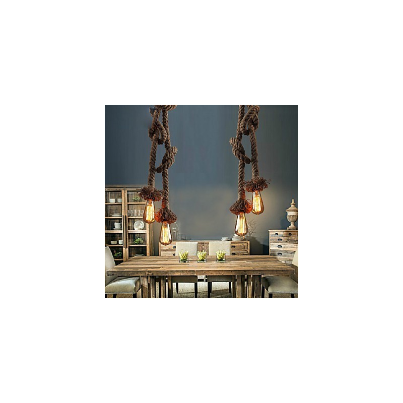 Pendant Lights 2 Lights Teollinen tuuli palauttaa muinaisia tapoja on kahvilatiskin luova pistorasia