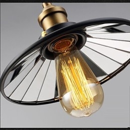 Vintage Pully Pendant Light 3 Island Foyer Metal+ Galss sisävarjostin