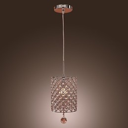 Crystal Drop -riippuvalaisin sylinterityylinen