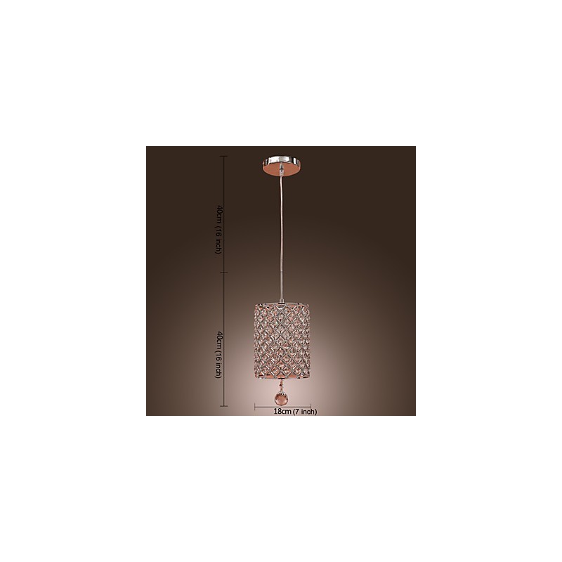 Crystal Drop -riippuvalaisin sylinterityylinen
