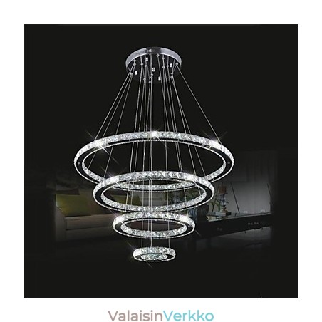 Kristalliriippuvalaisin kattovalaisin kirkas kristalli pyöreä 4 rengasta 40cm 60cm 80cm lähdevalaisimet Kristalliriippuvalaisin kattovalaisin kirkas kristalli pyöreä 4 rengasta 40cm 60cm 80cm lähdevalaisimet