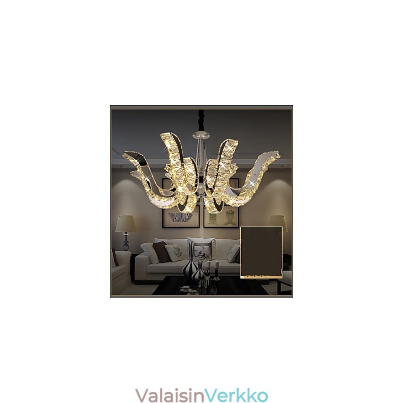 Kristallilamppu Moderni ylellinen kynttilä Crystal-riippuvalaisin