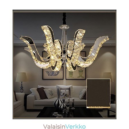 Kristallilamppu Moderni ylellinen kynttilä Crystal-riippuvalaisin Kristallilamppu Moderni ylellinen kynttilä Crystal-riippuvalaisin