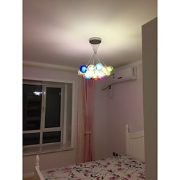 Moderni Bubble Globe värillinen lasiriippuvalaisin 19 valolla