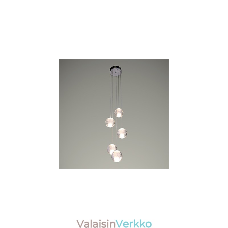 Moderni Riippuvalaisin Riippuvalaisimet G4 Retroifit Kromattu Crystal portaiden valolle