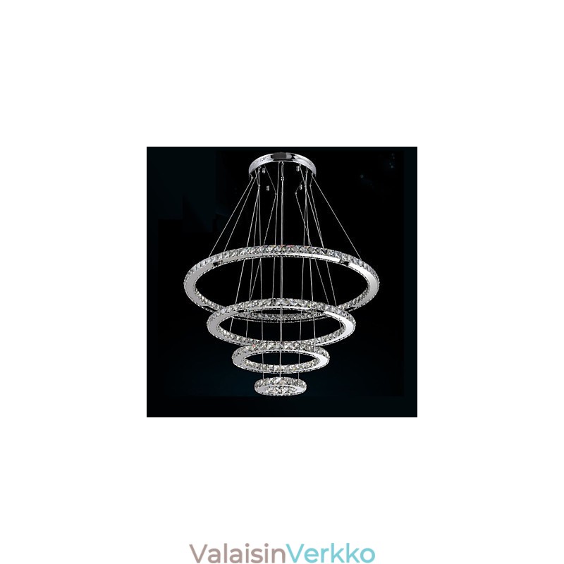 Moderni riippuvalaisin kirkas kristalli kattokruunu valaisin D100CM+D80CM+D60CM+D40CM