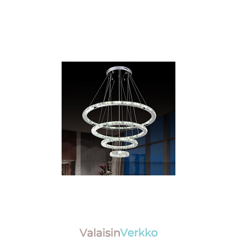 Moderni riippuvalaisin kirkas kristalli kattokruunu valaisin D100CM+D80CM+D60CM+D40CM