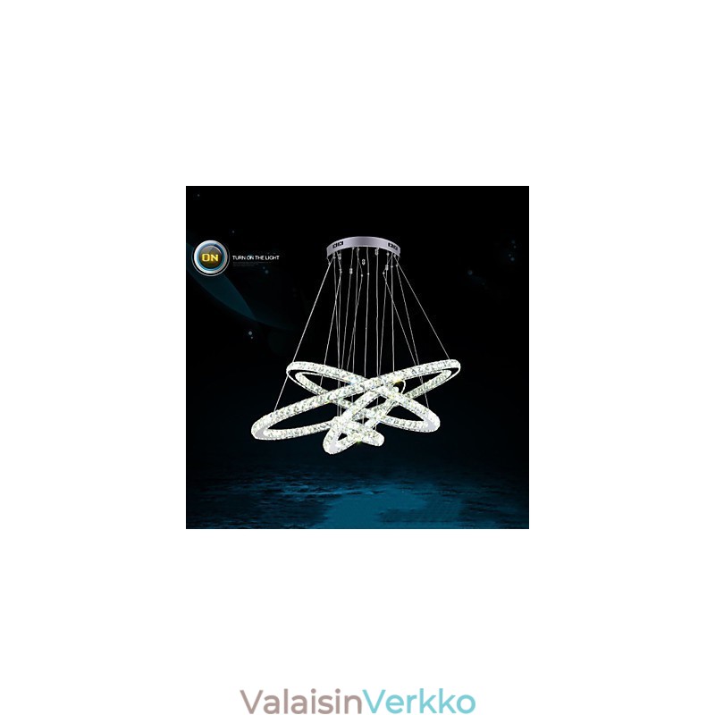 Moderni riippuvalaisin kirkas kristalli kattokruunu valaisin D100CM+D80CM+D60CM+D40CM