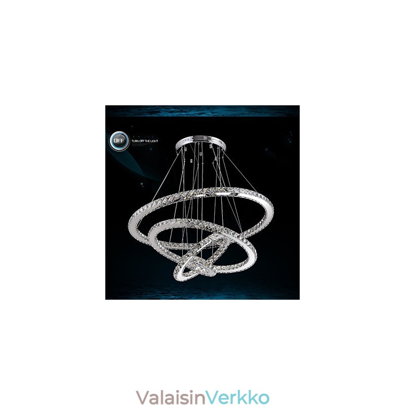 Moderni riippuvalaisin kirkas kristalli kattokruunu valaisin D100CM+D80CM+D60CM+D40CM