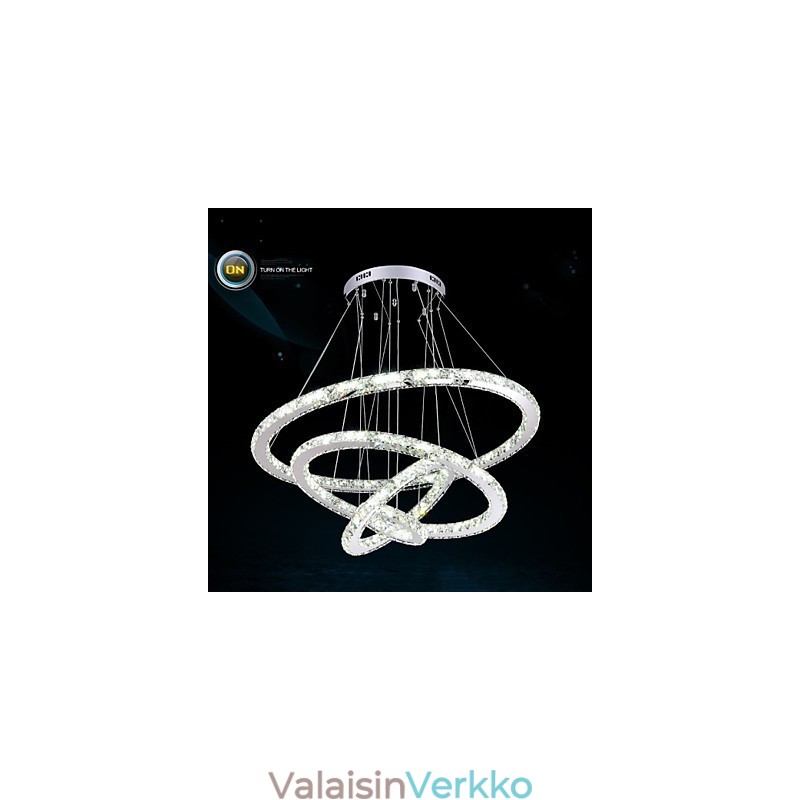 Moderni riippuvalaisin kirkas kristalli kattokruunu valaisin D100CM+D80CM+D60CM+D40CM