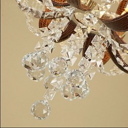 Postmoderni luksusnahkainen Crystal Creative Lron kattokruunu