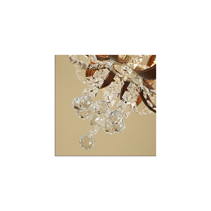 Postmoderni luksusnahkainen Crystal Creative Lron kattokruunu