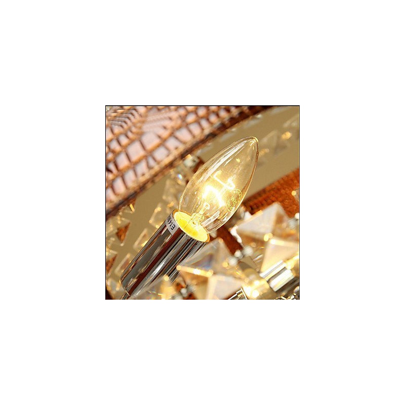 Postmoderni luksusnahkainen Crystal Creative Lron kattokruunu