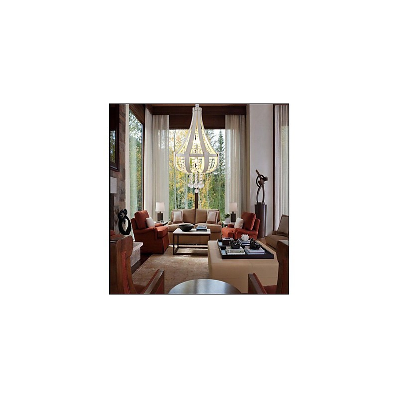 Postmoderni luksusnahkainen Crystal Creative Lron kattokruunu