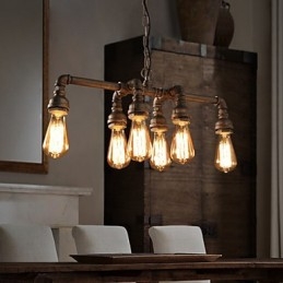 Edison Retro Loft Style Vintage Industrial Riipus kevytmetallinen vesiputkivalaisin Lampara Colgantes