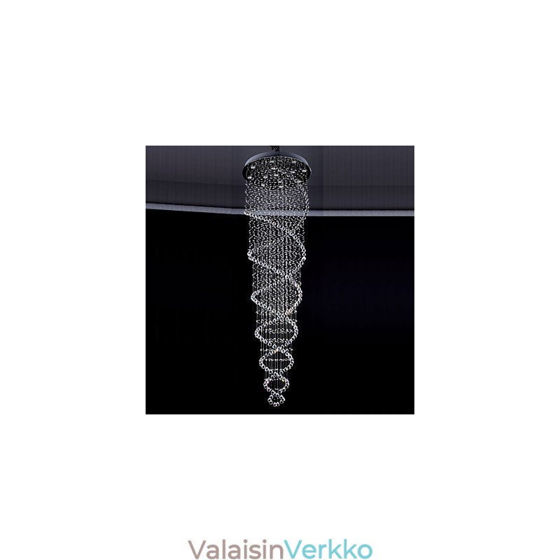 Kattoon kristalliriippuvaiset valaisimet 13 valoa modernit hopeakattoiset läpinäkyvät K9-kristallivalaisimet