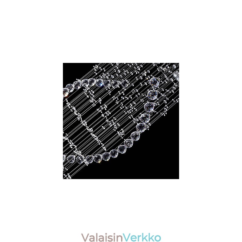 Kattoon kristalliriippuvaiset valaisimet 13 valoa modernit hopeakattoiset läpinäkyvät K9-kristallivalaisimet