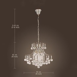 Riippuvalaisin Ylellinen moderni Crystal Living 6 valoa
