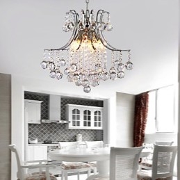 Riippuvalaisin Ylellinen moderni Crystal Living 6 valoa