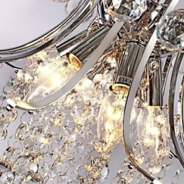 Riippuvalaisin Ylellinen moderni Crystal Living 6 valoa