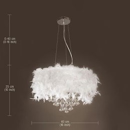 Moderni nykyaikainen rumpukristalli-minityyppinen galvanoitu riippuvalaisin