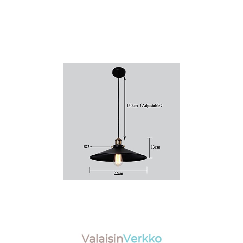 Eurooppalaistyylinen retro klassinen riippuvalaisin Art pisaravalo Anna polttimon halkaisija 22cm