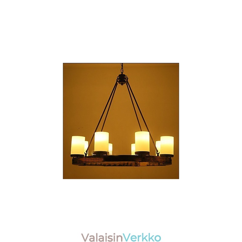 Vintage vanha puinen puinen kattokruunu