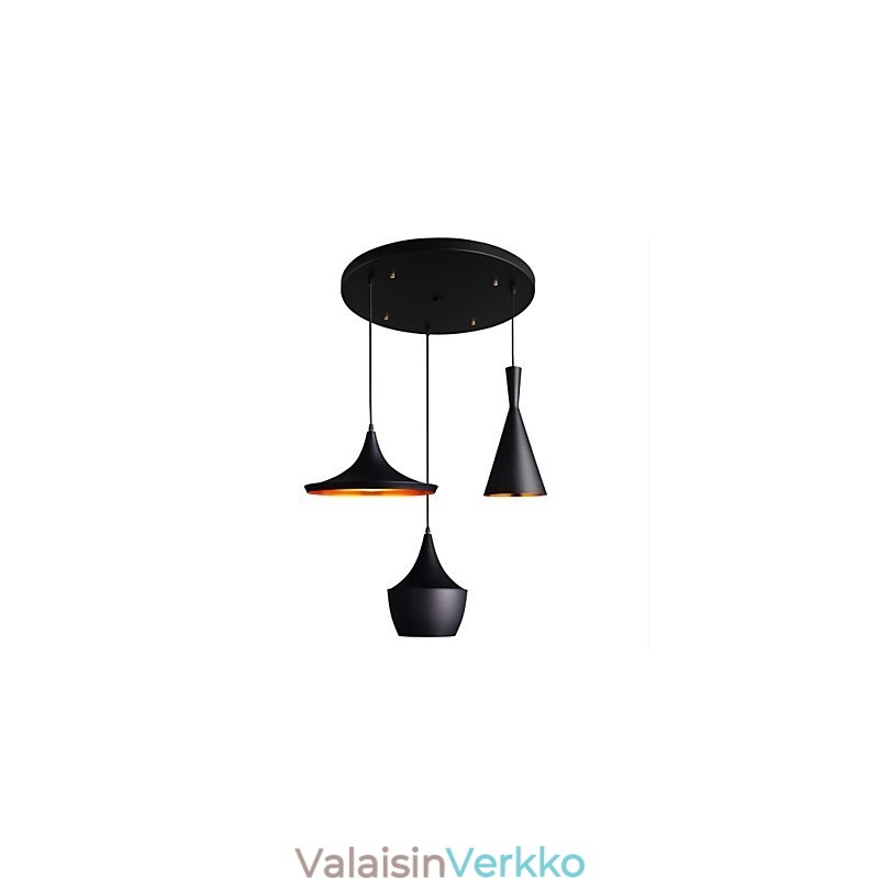 Virtaviivainen musta riippuvalaisin