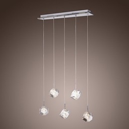 Moderni nykyaikainen Island Crystal -kromiriippuvalaisin