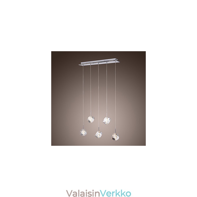 Moderni nykyaikainen Island Crystal -kromiriippuvalaisin