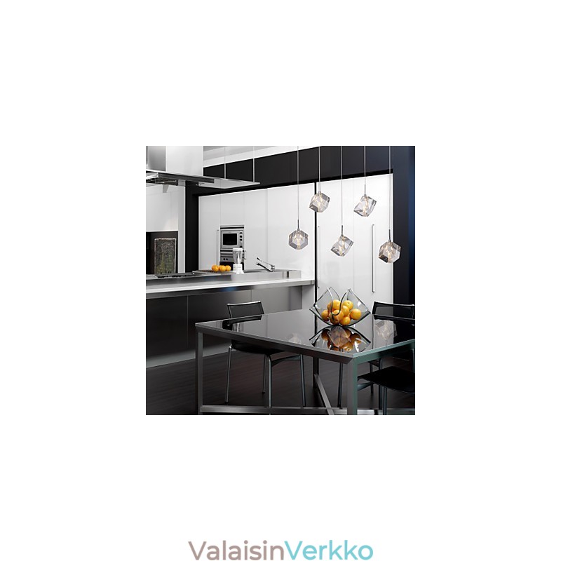 Moderni nykyaikainen Island Crystal -kromiriippuvalaisin