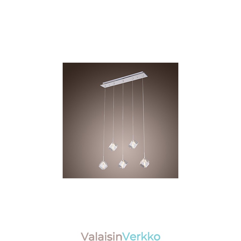 Moderni nykyaikainen Island Crystal -kromiriippuvalaisin