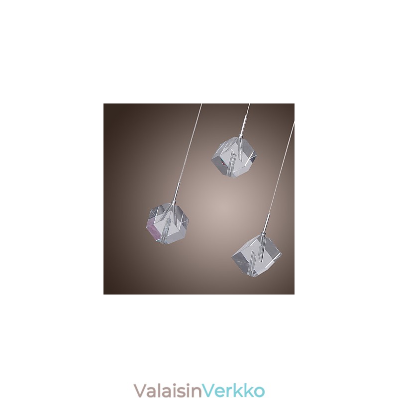 Moderni nykyaikainen Island Crystal -kromiriippuvalaisin