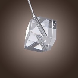 Moderni nykyaikainen Island Crystal -kromiriippuvalaisin