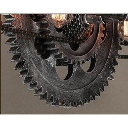 Iron Pipe Kattokruunu Industrial Wind Gear ripustettava lamppu