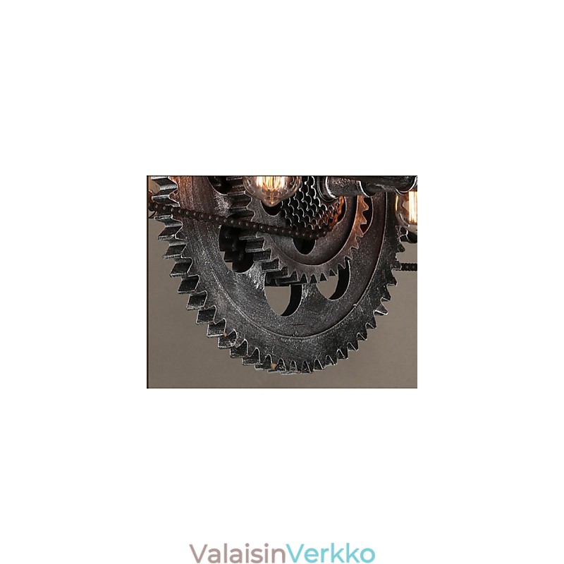 Iron Pipe Kattokruunu Industrial Wind Gear ripustettava lamppu
