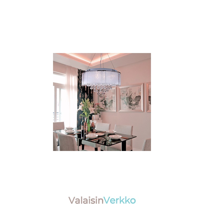 Moderni nykyaikainen rumpukristalli galvanoitu riippuvalaisin