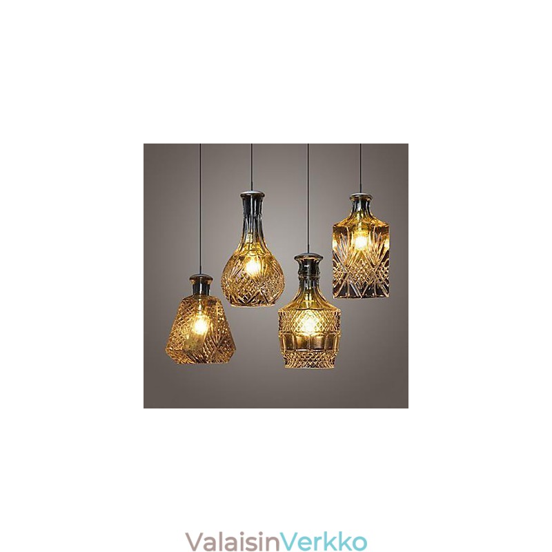 Crystal Glass Lamp 4Lights Shade Minimalistiset pullovalot