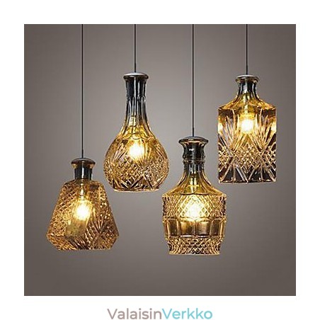 Crystal Glass Lamp 4Lights Shade Minimalistiset pullovalot Crystal Glass Lamp 4Lights Shade Minimalistiset pullovalot