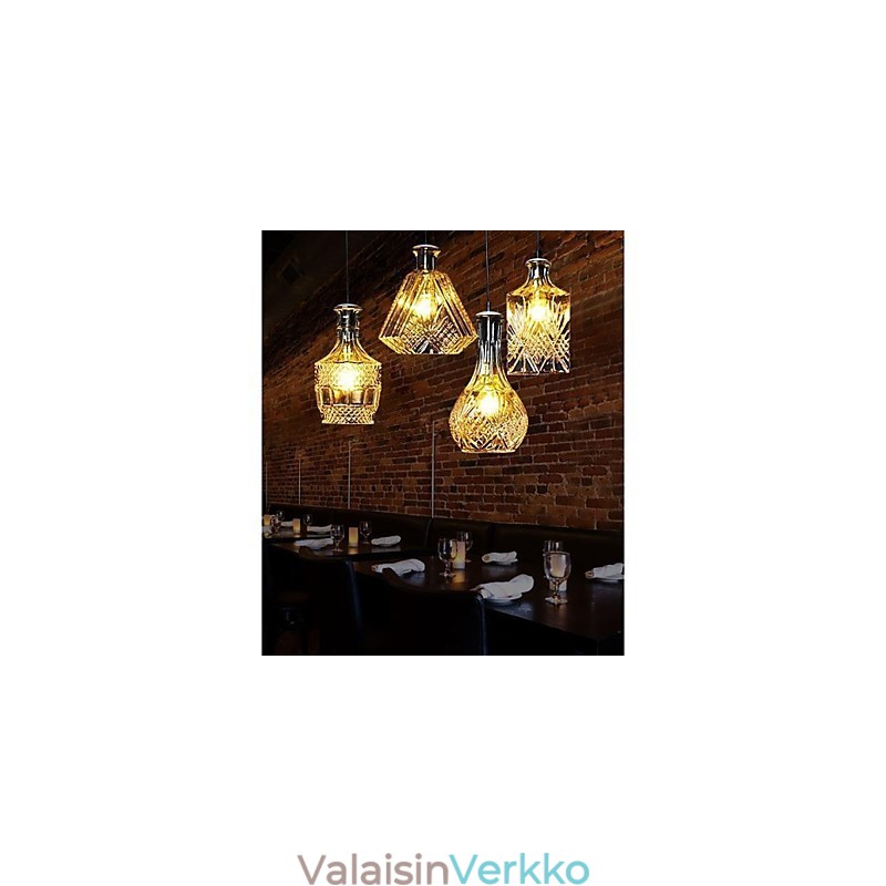 Crystal Glass Lamp 4Lights Shade Minimalistiset pullovalot